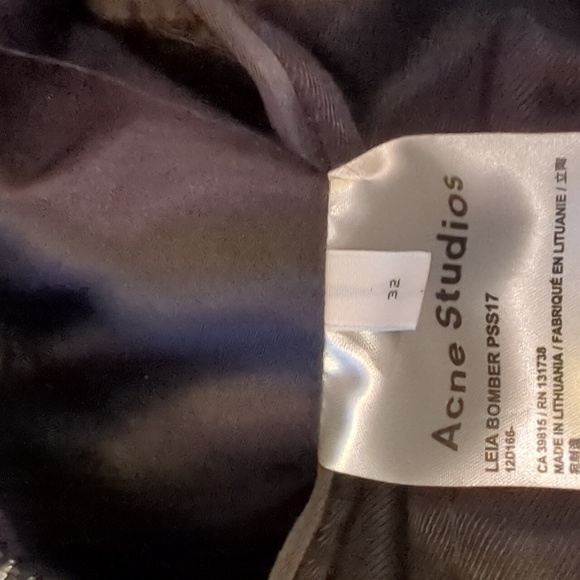 Acne Studios Black Bomber Jacket 32 - Picture 4 of 6